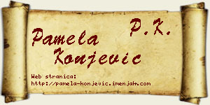 Pamela Konjević vizit kartica